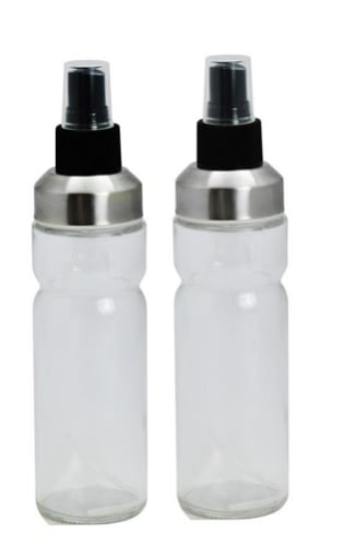 MA MAISON SET 2 OLIERE SPRAY IN VETRO LAVORATO CON DOSATORE A SPRUZZO E TAPPO SALVA FRESCHEZZA 170 ML 