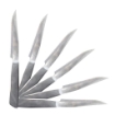 MAURY'S SET DA 6 COLTELLI PER BISTECCA IN ACCIAIO INOX GRIGIO EFFETTO PIETRA 