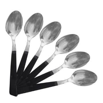 MAURY'S BEST QUALITY SET DA 6 CUCCHIAI DA TAVOLA COLORE NERO