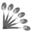 MAURY'S BEST QUALITY SET DA 6 CUCCHIAI DA TAVOLA GRIGIO EFFETTO PIETRA