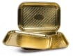 VASSOIO RETTANGOLARE ORO CON BORDI RIALZATI 23X31CM 3PZ