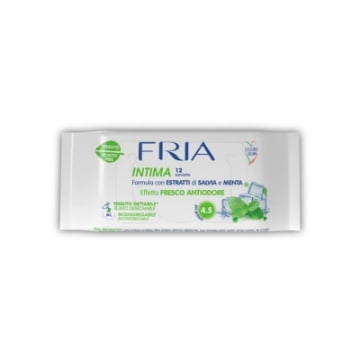 FRIA SALVIETTE UMIDIFICATE PER IGIENE INTIMA  ALLA CALENDULA O SALVIA 12 PEZZI