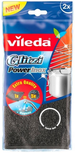 VILEDA SPUGNA PAGLIETTA GLITZI IN INOX 2 PEZZI