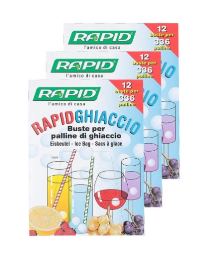 RAPID 3 CONFEZIONI FORMA PALLINE DI GHIACCIO CON 12 BUSTE PER 336 PALLINE