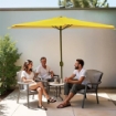 OMBRELLONE MEZZALUNA DA MURO IN ALLUMINIO COLORE GIALLO 300 X 150 X H 250 CM