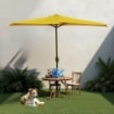 OMBRELLONE MEZZALUNA DA MURO IN ALLUMINIO COLORE GIALLO 300 X 150 X H 250 CM