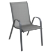 MA MAISON SET 4 SEDIE JUDY GRIGIA MODERNA 54X67X90H CM STRUTTURA IN ACCIAIO TESSUTO TEXILENTE 2X1 -  IMPILABILE 