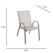 SEDIA IMPILABILE DESIGN CLASSICO STRUTTURA IN ACCIAIO RIVESTIMENTO TEXTILENE 54X67X90H CM 