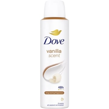 DOVE DEODORANTE VANILLA SCENT 48H DI PROTEZIONE FREAGRANZA A LUMGA DURATA 150 ML OKX