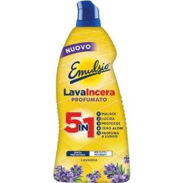 EMULSIO LAVAINCERA PROFUMATO 5 IN 1 SENZA RISCIACQUO PER TUTTI I PAVIMENTI LAVANDA 875 ML OKX