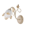 EDEN LUME AVORIO DA PARETE DESIGN CLASSICO IN METALLO COLORE BIANCO E ORO 