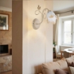 EDEN LUME AVORIO DA PARETE DESIGN CLASSICO IN METALLO COLORE BIANCO E ORO 