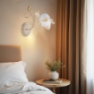 EDEN LUME AVORIO DA PARETE DESIGN CLASSICO IN METALLO COLORE BIANCO E ORO 