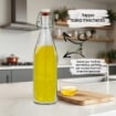 SET 6 BOTTIGLIE MILLY 500 ML IN VETRO CON TAPPO A CHIUSURA ERMETICA CERVE VINTAGE