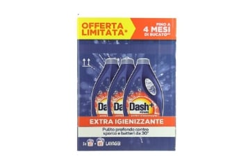 DASH LIQUIDO LAVATRICE TRIPACCO 23 LAVAGGI X3 EXTRA IGIENIZZANTE OKX