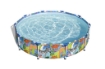 BESTWAY STEEL PRO PISCINA FUORI TERRA 305X66 CM CON STAMPA COLORATA USATO COME NUOVO 