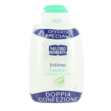 NEUTRO ROBERTS SAPONE INTIMO FRESCO CON ESTRATTO DI ALOE VERA ADATTO ANCHE A BAMBINI, DOPPIA CONFEZIONE 2X200ML OKX