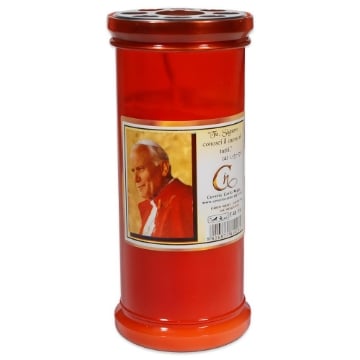 CERO LUMINO VOTIVO T40 ROSSO PER CIMITERO O RICORRENZA 