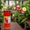 CERO LUMINO VOTIVO T40 ROSSO PER CIMITERO O RICORRENZA 