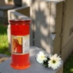 CERO LUMINO VOTIVO T40 ROSSO PER CIMITERO O RICORRENZA 