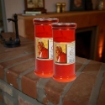CERO LUMINO VOTIVO T40 ROSSO PER CIMITERO O RICORRENZA 