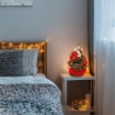 ALBERO DI NATALE ARTIFICIALE IN PVC VERDE DECORATO CON STELLE DI NATALE E BACCHE ROSSE CON FIOCCO DIMENSIONI H.60 CM OKX