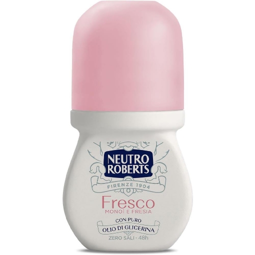 NEUTRO ROBERTS DEODORANTE ROLL-ON FRESCO MONOI E FRESIA CON PURO OLIO DI GLICERINA E ZERO MACCHIE 50 ML - 48 H