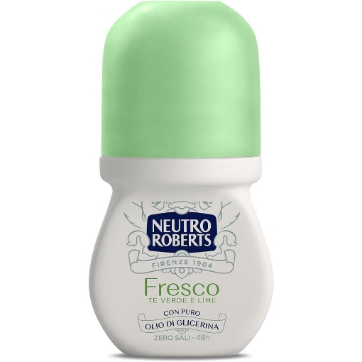 NEUTRO ROBERTS DEODORANTE ROLL-ON FRESCO TE' VERDE E LIME CON PURO OLIO DI GLICERINA E ZERO MACCHIE 50 ML - 48 H