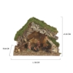 PRESEPE DI NATALE CON FASCINE E COMPRESO DI  3 PERSONAGGI ANTICHIZZATI SU BASE DI 36X26X16 CM OKX