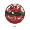 MAURY'S PIATTO DI NATALE TONDO IN PLASTICA COLORE ROSSO E BIANCO CON DECORAZIONI NATALIZIE DIMENSIONI Ø 33 CM OKX