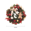MAURY'S GHIRLANDA DI NATALE IN PVC VERDE CON FIOCCO DECORAZIONI VARIE E GINGERBREAD DIMENSIONI 40 CM OKX