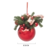 MAURY'S SFERA NATALIZIA  IN PVC CON LACCIO E FIOCCO COLORE ROSSO METALLICO CON RAMI ARTIFICIALI E SFERE ROSSE IN BUSTA Ø 20 CM OKX