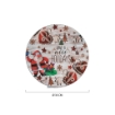 PIATTO DI NATALE TONDO IN PLASTICA CON DECORAZIONI NATALIZIE STILE SHABBY   Ø 33 CM OKX