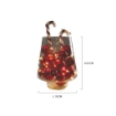 MAURY'S VASO NATALIZIO DECORATIVO IN VETRO COMPRESO DI 20 SFERE ROSSE CON LUCI A BATTERIA DIMENSIONI  18 X 22 CM OKX