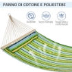 AMACA DA GIARDINO SENZA CUSCINO REMOVIBILE PORTATA MASSIMA 150KG 400 X 140CM 