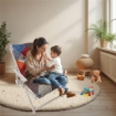 MAURY'S POLTRONA RELAX MAURYTCHWORK COMODONA IN LEGNO 3 POSIZIONI CON CUSCINO IMBOTTITO USATO COME NUOVO