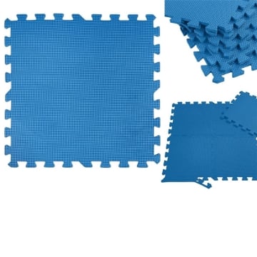 TAPPETINO EVA SOTTO PISCINA 9 PZ PIASTRELLE 50X50 CM SPESSE 3 MM MORBIDE ANTISCIVOLO USATO COME NUOVO