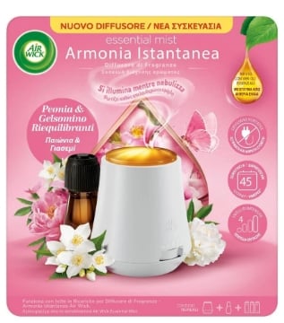 AIR WICK DEODORANTE AMBIENTE DIFFUSORE CON RICARICA 20ML PEONIA E GELSOMINO RIEQUILIBRANTI OKX