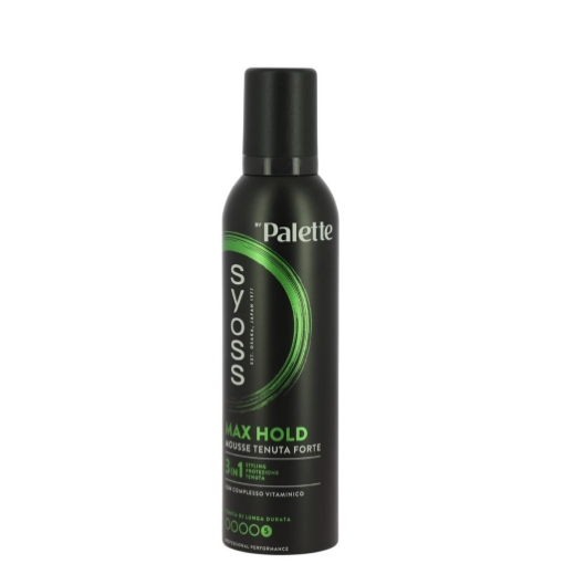 SYOSS BY PALETTE MOUSSE MAX HOLD TENUTA FORTE CON COMPLESSO VITAMINCO 3IN1 STYLING, PROTEZIONE, TENUTA 250 ML OKX