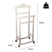 INDOSSATORE APPENDIABITI DA CAMERA PRATIC LEGNO DI FAGGIO BIANCO 44 X 25 X 98 H USATO COME NUOVO