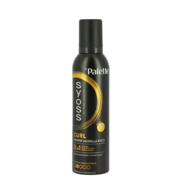 PALETTE SYOSS MOUSSE MODELLA RICCI  250 ML VOLUME 3 CON COMPLESSO VITAMINICO - STYLING, DEFINIZIONE E PROTEZIONE OKX