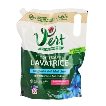 CHANTECLAIR VERT RICARICA AMMORBIDENTE CONCENTRATO DA 1,2LT  - 30LAV - RUGIADA DEL MATTINO - IPOALLERGENICO LUNGA DURATA OKX