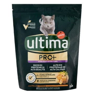 ULTIMA PRO + CROCCHETTE PER GATTO STERILIZZATO 375 GR FACILE DA DIGERIRE GUSTO POLLO 