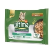 ULTIMA CIBO UMIDO PER GATTO STERILIZZATO TRATTO URINARIO CON X2 MANZO E X2 POLLO 4 X 70 GR  OKX