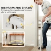 CANCELLINO PER CANI PICCOLI ESTENSIBILE 0-144 X 87,5  CM E RETRATTILE CON BLOCCO AUTOMATICO BIANCO