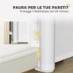 CANCELLINO PER CANI PICCOLI ESTENSIBILE 0-144 X 87,5  CM E RETRATTILE CON BLOCCO AUTOMATICO BIANCO