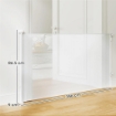 CANCELLINO PER CANI PICCOLI ESTENSIBILE 0-140X86.5 CM E RETRATTILE CON BLOCCO AUTOMATICO BIANCO