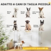 CANCELLINO PER CANI PICCOLI ESTENSIBILE 0-140X86.5 CM E RETRATTILE CON BLOCCO AUTOMATICO BIANCO