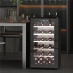CANTINETTA VINO FRIGO PER 41 BOTTIGLIE CAPACITÀ 91L CONTROLLO TEMPERATURA E RIPIANI IN LEGNO NERO