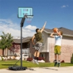 CANESTRO BASKET DA ESTERNO REGOLABILE DA 146-236 CM CON RUOTE E BASE RIEMPIBILE NERO